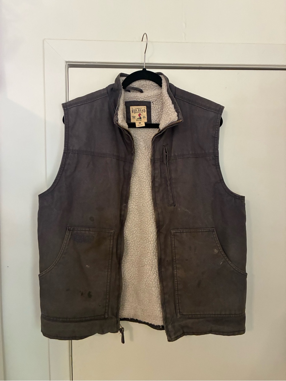Red Head Outfitters Men's Gray Sherpa-Lined Work Vest